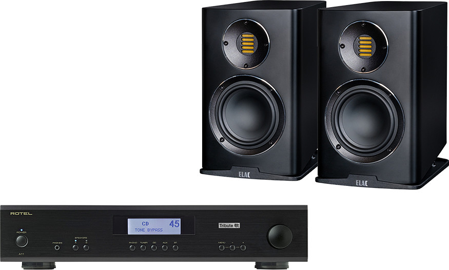 Rotel A11 Tribute + ELAC Carina BS 243.4