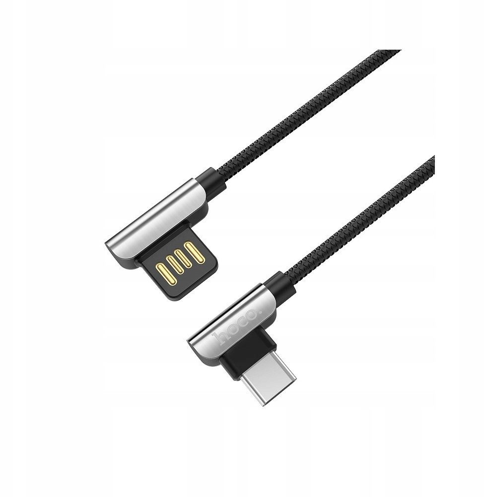 Hoco Kabel Przewód Kątowy Usb-c Nylon 1,2M 2,4A
