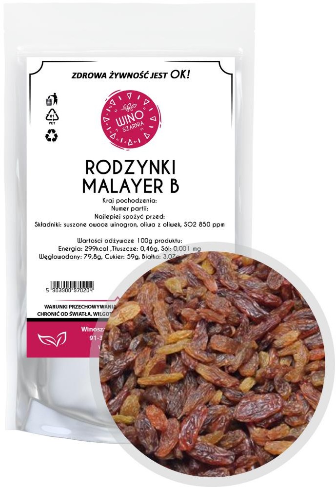 RODZYNKI SUŁTAŃSKIE MALAYER B - 500g
