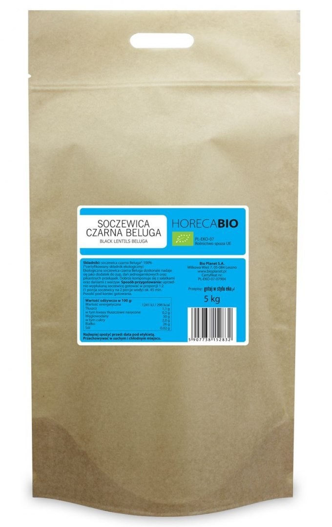 Horeca SOCZEWICA CZARNA BELUGA BIO 5 kg -