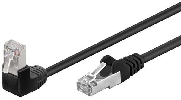 Pro LAN STP CAT 5E 1x90° - Black - 3m 4040849941894