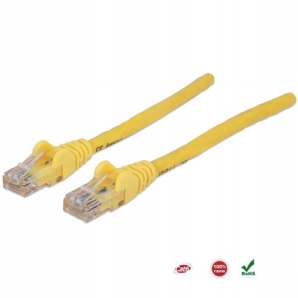 Intellinet PatchCord 100% miedź Cat.6 Utp 1m żółty