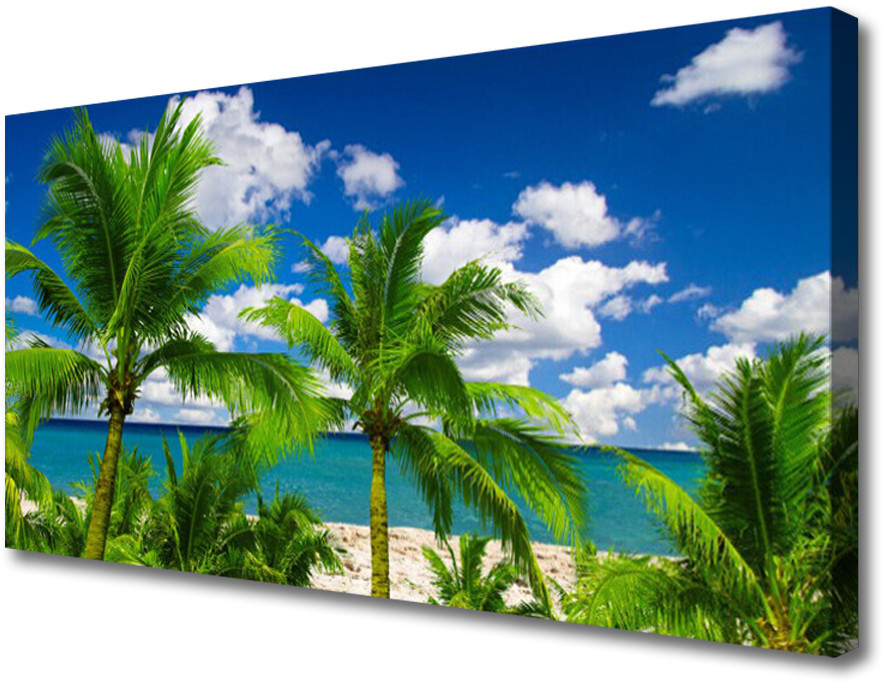 PL Tulup Obraz Canvas Morze Palma Drzewa Krajobraz 100x50cm