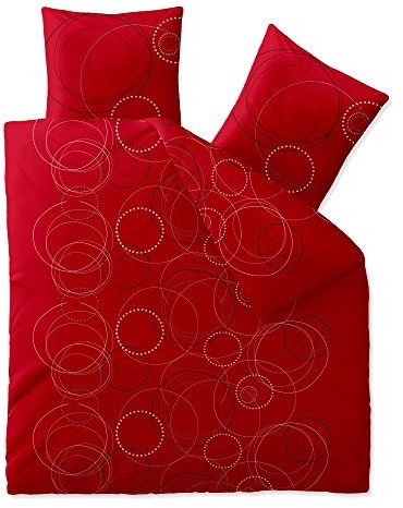 aqua-textil Trend Chara komplet pościeli bawełnianej na 4 pory roku, różne rozmiary i kolory, czerwony, 200 x 200 cm 11735