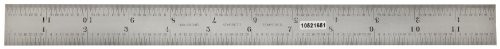 Starrett Star rzutek c604r-12 Spring ze stali hartowanej reguły z podziałką, 4R z podziałką, długość 30,5 cm, szerokość 2,5 cm, grubość 3/162,6 cm C604R-12