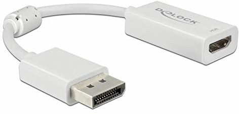 Delock DisplayPort 1.4 adapter do HDMI 4K 60 Hz z funkcją HDR pasywny biały (63936)