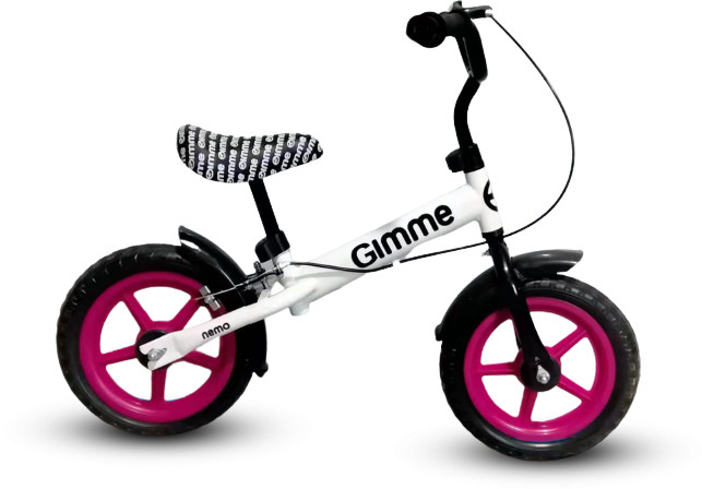 GIMME Rowerek biegowy z hamulcem Nemo - różowy 72992-uniw
