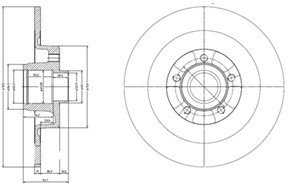 Delphi Tarcza hamulcowa BG9024RS