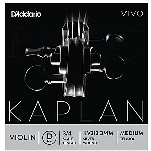 D'Addario D'Addario Kaplan Vivo Struna do skrzypiec D 3/4 Medium Tension KV313 3/4M