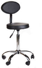 Beauty System Taboret kosmetyczny z oparciem BH-7289 Czarny BH-7289/127