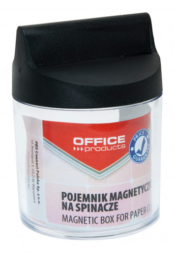 OFFICE PRODUCTS Pojemnik magn. na spinacze OFFICE PRODUCTS, okrągły, bez spinaczy, transparentny 18184411-99