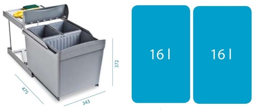 Alveus Sortownik ALBIO 30 (2x16L) 1090336