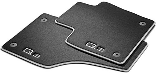 Audi 8U1061275MNO dywaniki tekstylne premium przód czarne/srebrnoszare Q3 2 sztuki