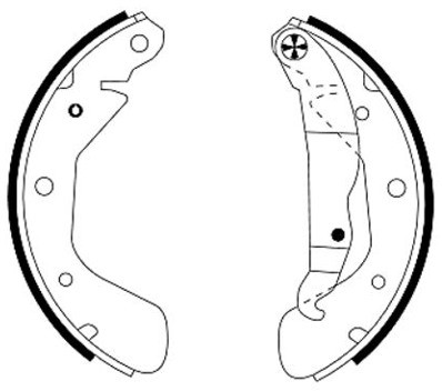 HELLA PAGID Zestaw szczęk hamulcowych 8DB355001-291
