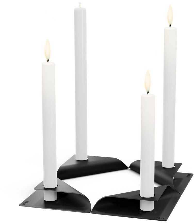 Höfats Świeczniki SQUARE CANDLE Höfats czarne 4 szt.