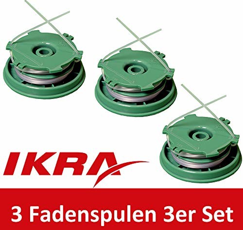 IKRA 73500300-3 zapasowe szpule (DA-F11) zestaw 3 szpulek żyłki do kosiarki