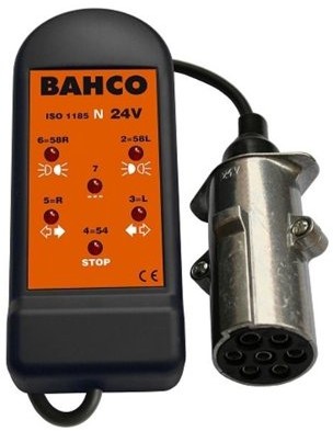 BAHCO gniazdka tester gniazdka 24 V 7 Pin do 24 N BELT247N