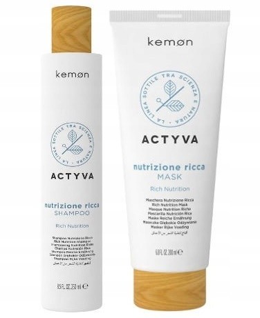 Kemon Actyva Nutrizione Ricca Szampon + Maska 450