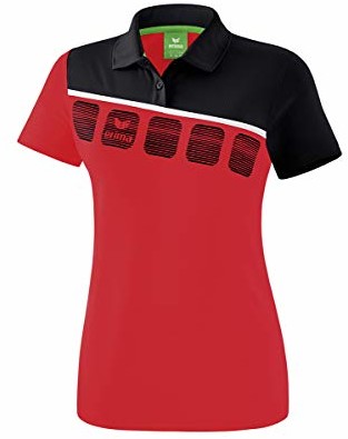 Erima Damska koszulka polo 5-c Czerwony/czarny/biały Size: 36 1111912