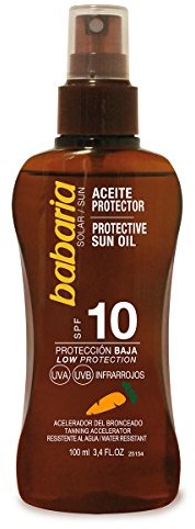 Babaria babaria spray do olejów opalających marchewka LSF 10 100 ml