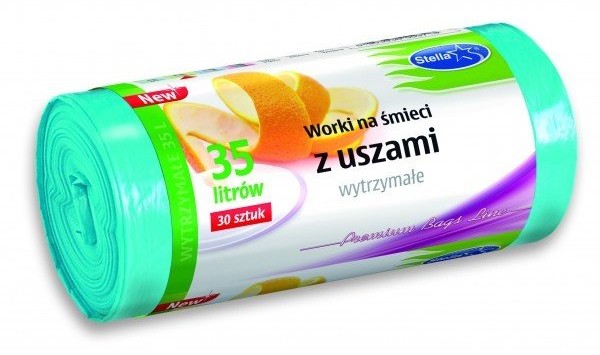 Stella pack Worki na śmieci wytrzymałe z uszami 35L 30szt.