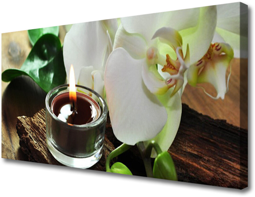 PL Tulup Obraz Canvas Orchidea Świeca do Spa 125x50cm