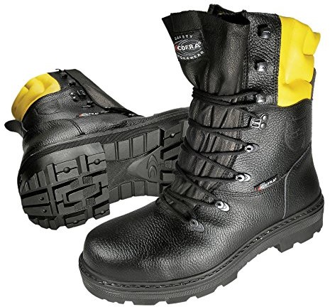 Cofra S.r.l. Cofra Woodsman 25580-000 wysokie buty ochronne dla drwali, odporne na przecięcia, 47 EU, czarny 40-87890000-47