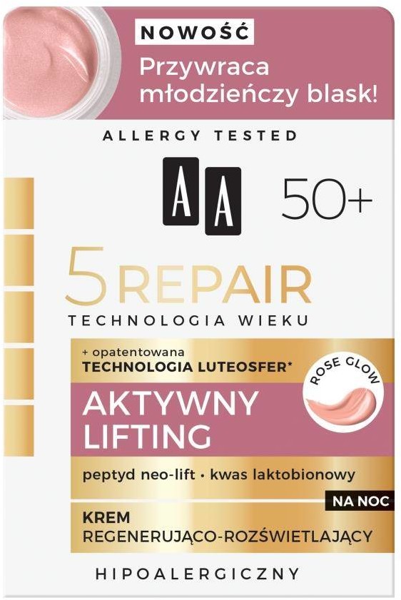 Oceanic Technologia Wieku 5Repair 50+ Aktywny Lifting krem na noc regenerująco-rozświetlający 50ml 104305-uniw