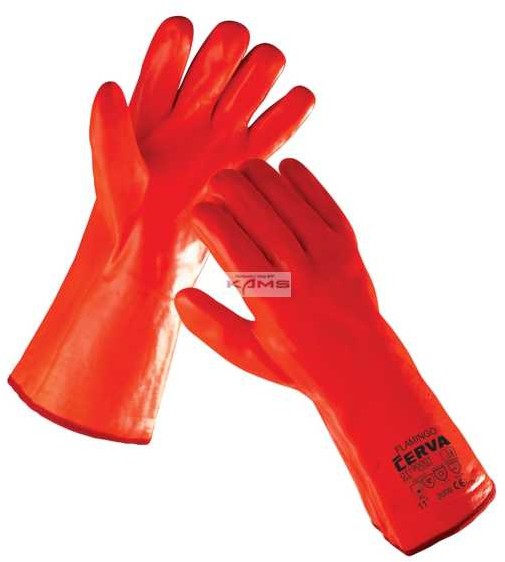 Cerva FLAMINGO - rękawice z bawełnianej dzianiny powlekane PVC - 11.