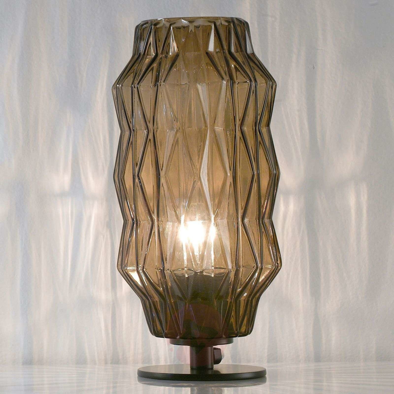 Selene Lampa stołowa Origami, szaro-brązowa
