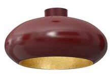 Luminex Compo 1686 plafon lampa sufitowa owalny dia 500 1x60W E27 burgund złoty