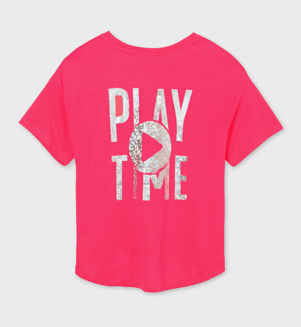 Mayoral Moda Infantil, S:A.U. Dziewczęcy T-shirt Mayoral Playtime różowy