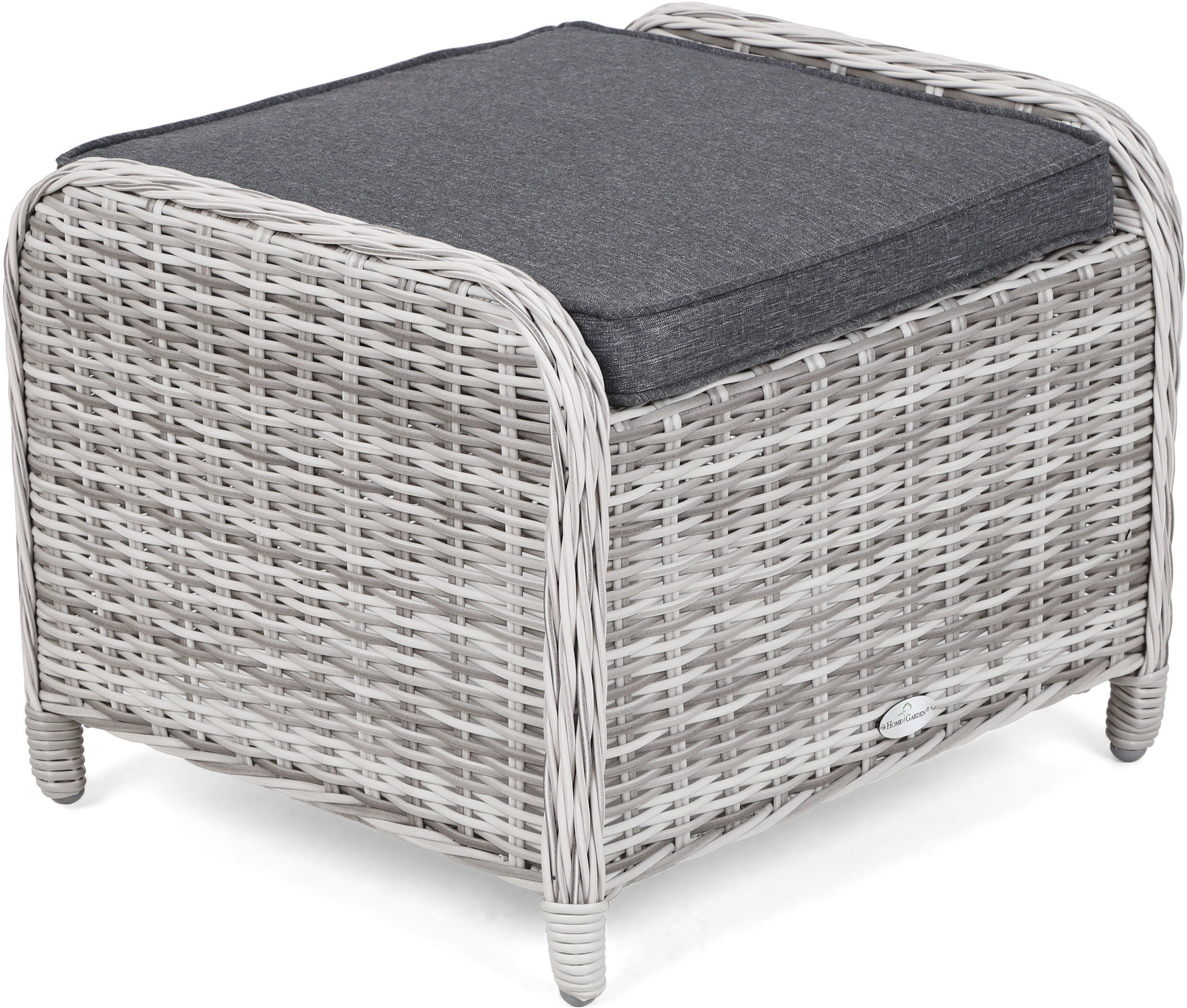 Home&Garden Podnóżek technorattanowy Bristol Light Grey / Grey Melange 692575