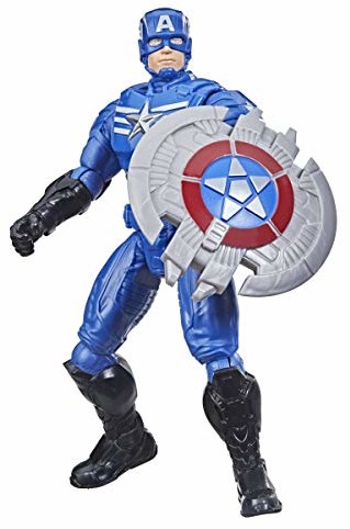 Avengers MARVEL Marvel Mech Strike figurka akcji 15 cm w skali zabawka kapitan Ameryka i akcesoria do bitwy, dla dzieci w wieku od 4 lat F1664