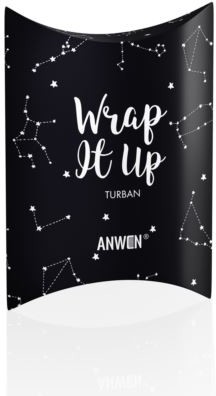 ANWEN Turban do Włosów Czarny Wrap It Up, Anwen