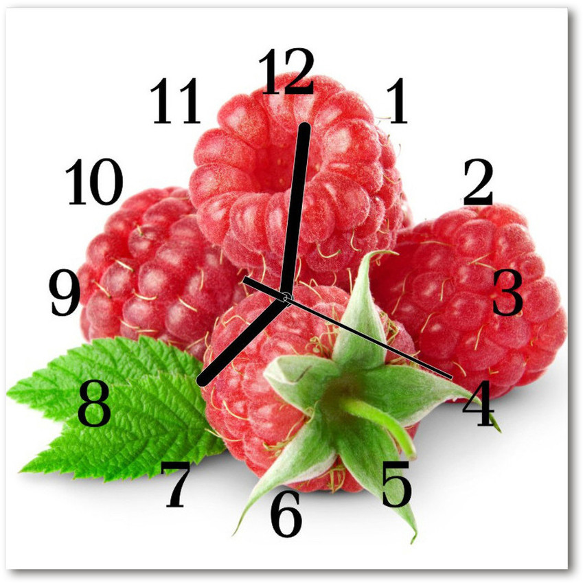 tulup pl Zegar szklany kwadratowy Maliny 30x30cm