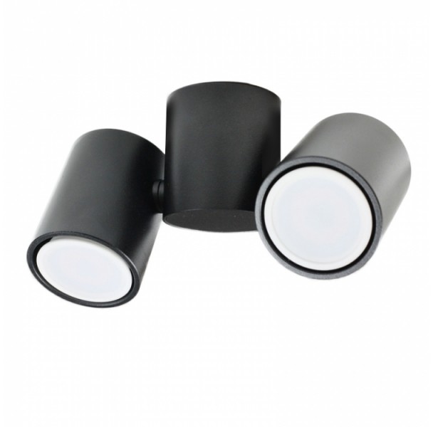 Light&More LM P 1327/2BK REFLEKTOR NOWOCZESNA LAMPA SUFITOWA OPRAWA NATYNKOWA ALUMINIUM CZARNY GU10 LED LM P 1327/2BK