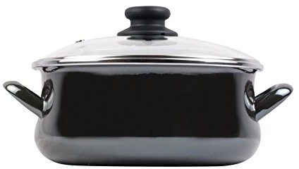 Megafesa megafesa Glass  rondel z pokrywą, średnica 24 cm, w kolorze czarnym szkło 1107180