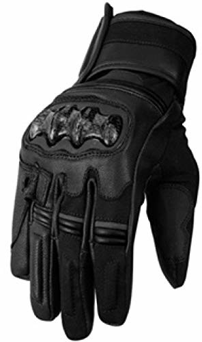 Bikers Gear Australia Bieg rowerzysty Australia Vega krótkie sportowe skórzane twarde kłydki rękawice motocyklowe, czarny, rozmiar S GASBK-S