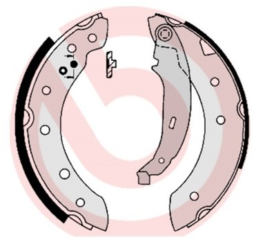 BREMBO Zestaw szczęk hamulcowych S 61 520