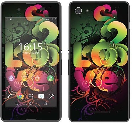 Sony Royal Sticker Royal tatuaż ścienny RS. 99093 samoprzylepny do Xperia E3 z motywem Love Word RS.99093