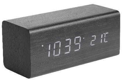 Columbine Columbine Black Wood Alarm Clock KA5652BK