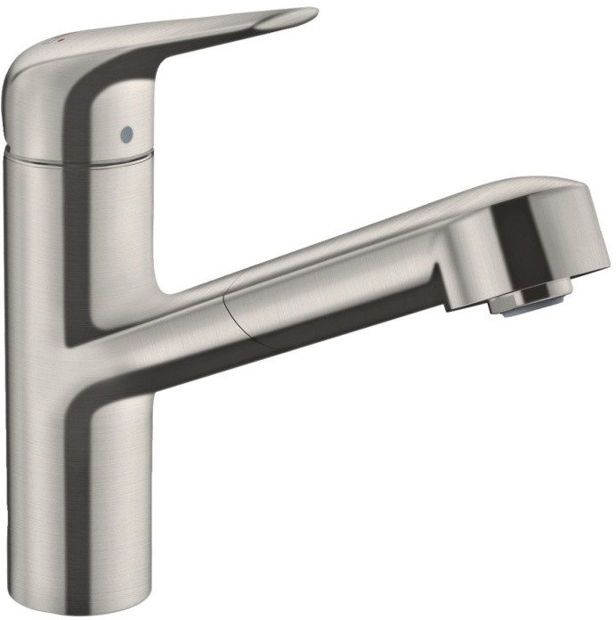 Hansgrohe Focus M42 Bateria kuchenna z wyciąganą wylewką stal szlachetna