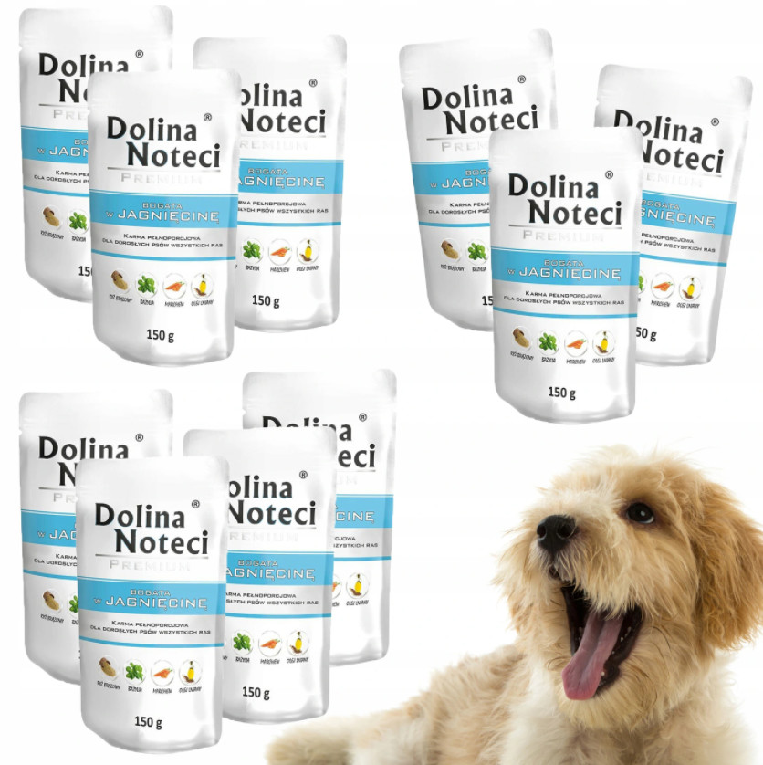 Dolina Noteci PREMIUM DLA PSA Jagnięcina ZESTAW 10x 150g  od 95zł +DO 3% ZWROTU W PROGRAMIE LOJALNOŚCIOWYM ZEST-DNP-150-10-JAG