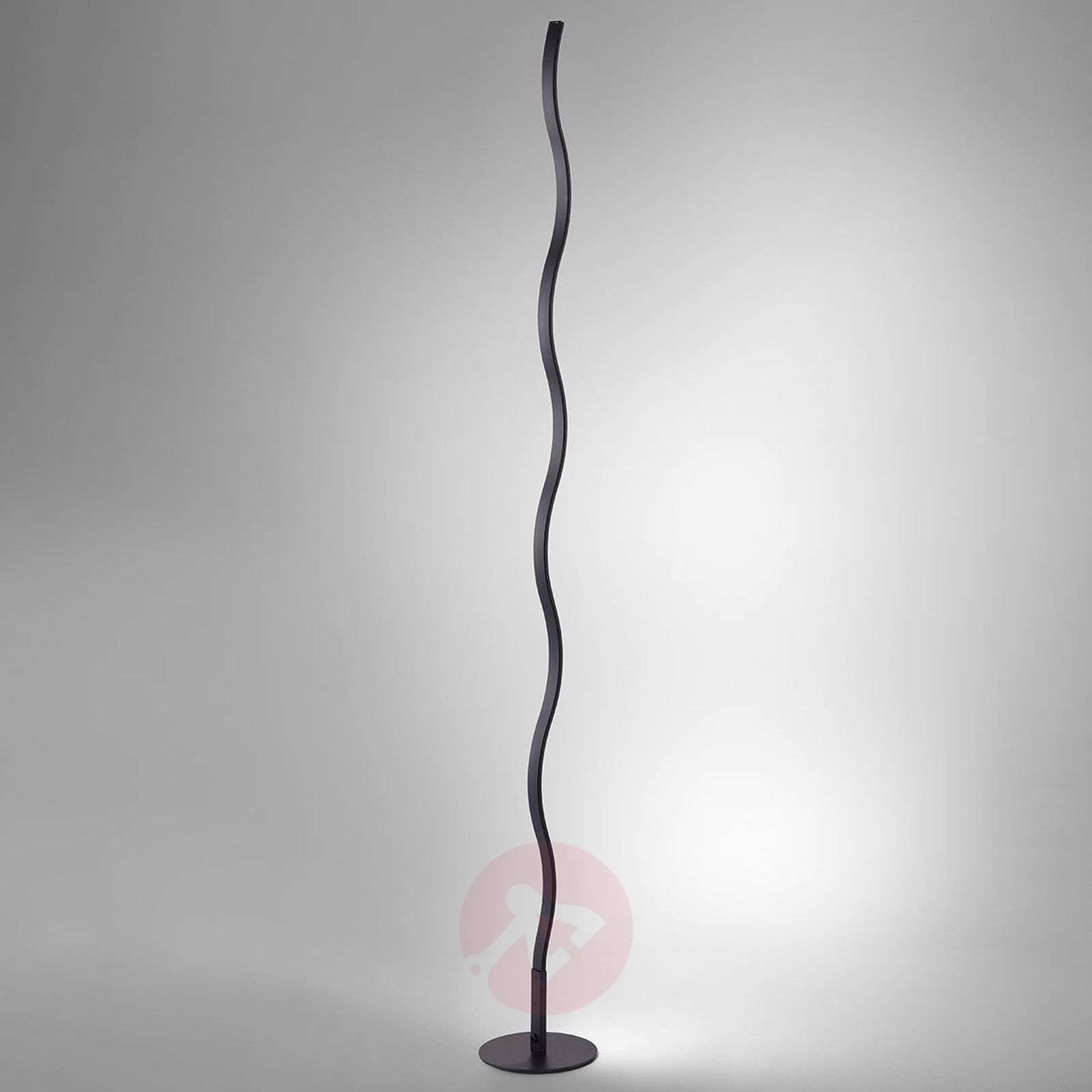 Leuchten Direkt Lampa stojąca LED Wave w kolorze czarnym