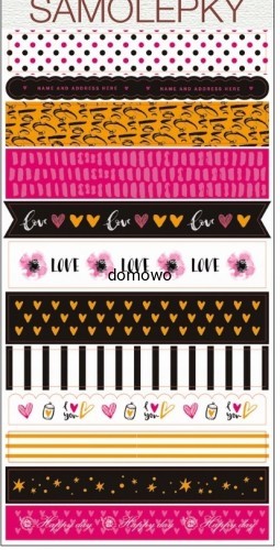 NAKLEJKI PASKI TAŚMY WASHI do scrapbookingu .'.