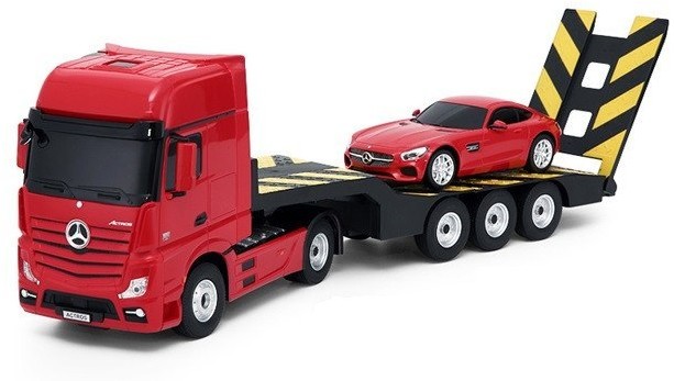 Rastar CIĘŻARÓWKA TIR RC Mercedes-Benz Actros z lawetą RAS/74930-RED