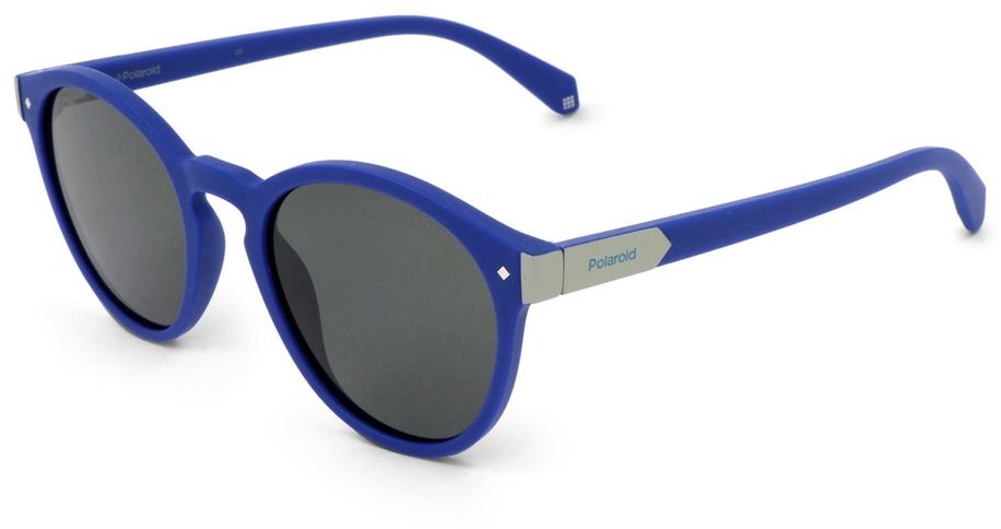 Polaroid Niebieskie okrągłe Stylowe Okulary damskie przeciwsłoneczne PLD6034S
