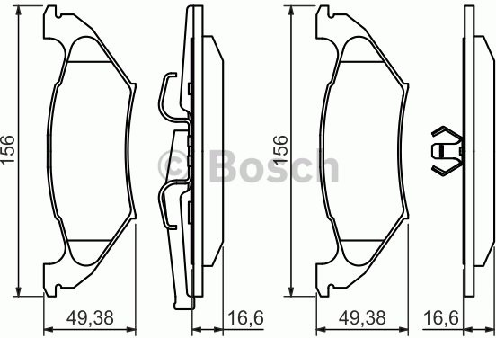 Bosch Zestaw klocków hamulcowych, hamulce tarczowe 0 986 494 495