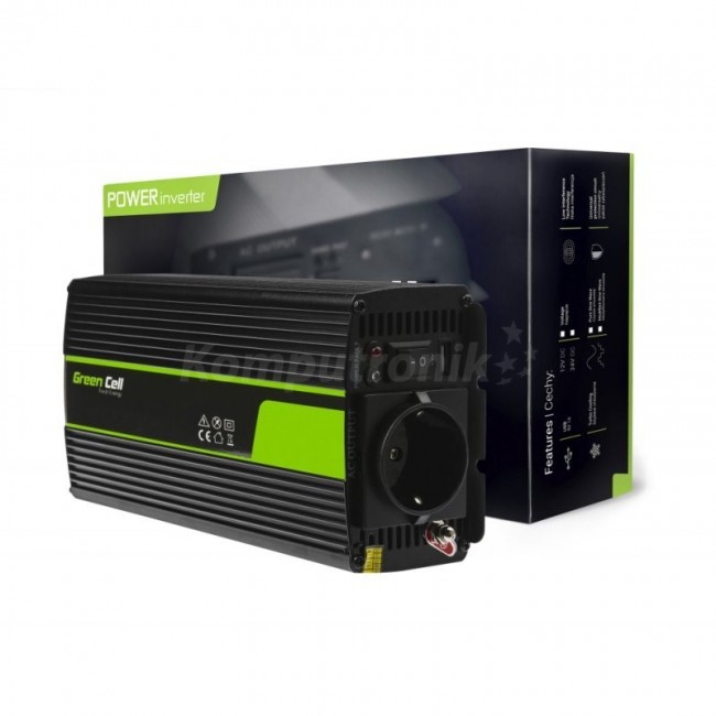 Green Cell 12V na 230V Czysta sinusoida 300W |   INV05DE